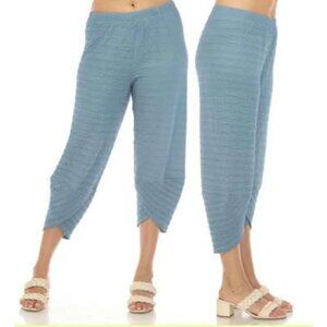 Inoah Crop Blue Tulip Pants / Capris